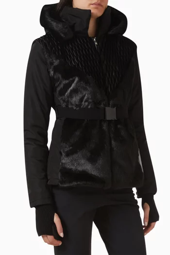 جاكيت تزلج بنمط فيست وحزام