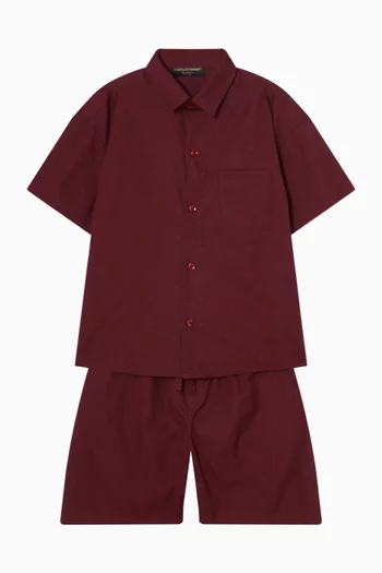 Logo Bermuda Pants in Cotton-poplin