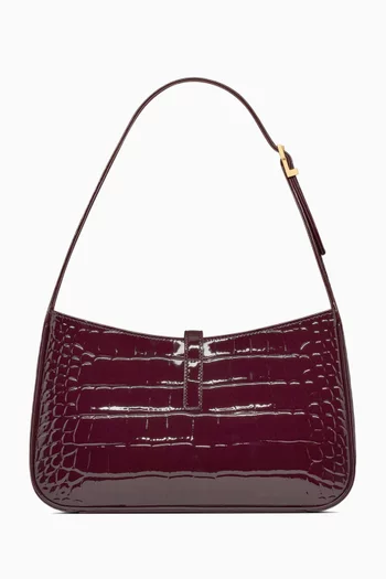 LE 5 À 7 Shoulder Bag in Croc-embossed Patent Leather