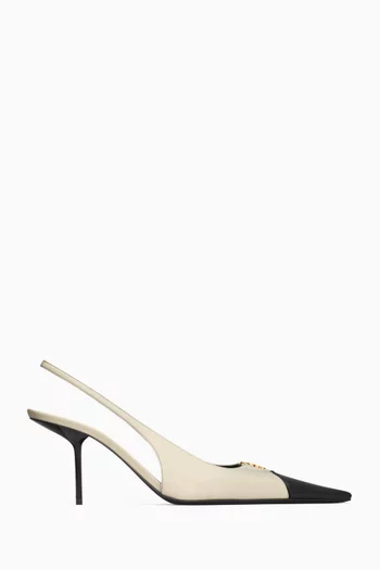 Babylone 75 Breteuil Slingback Pumps in Leather