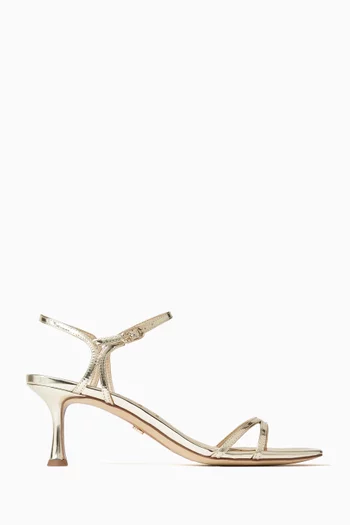 صندل بريزلي بكعب 60 مم جلد لامع