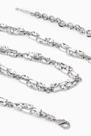 Crystal Necklace in Brass