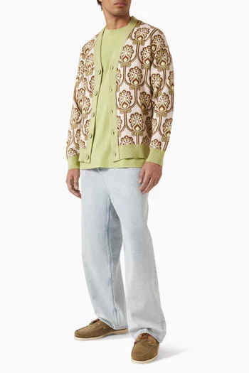 Tapisserie Florale Cardigan in Cotton