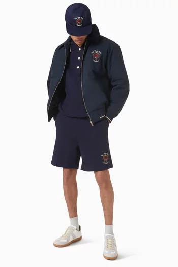 Short Slogan Rose Shorts in Cotton