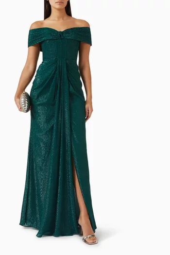 Off-shoulder Maxi Dress