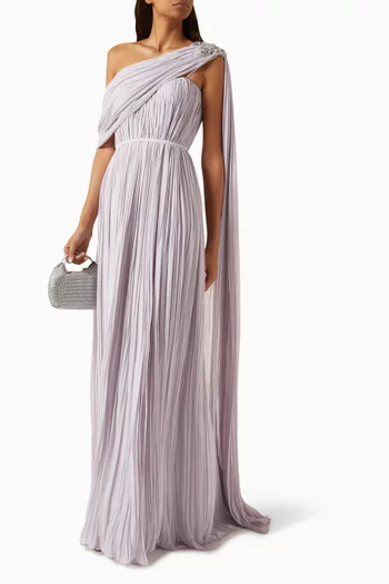 فستان بليس كريب وشيفون