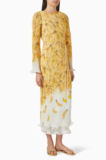 فستان باذرز بحافة واسعة وطيّات