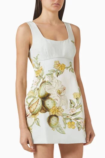 فستان لانترن قصير حرير وقطن فاي