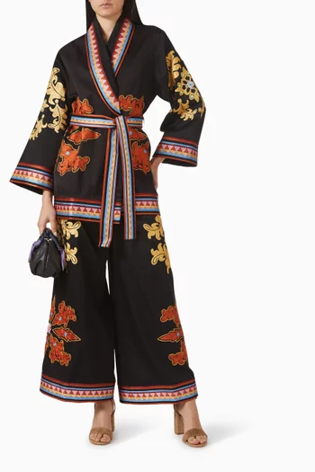 Moonlit Wide-leg Pants in Viscose Blend