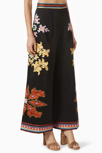 Moonlit Wide-leg Pants in Viscose Blend