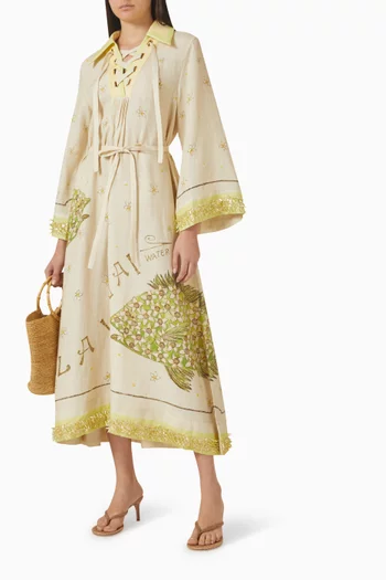 قفطان برايت سايد بأربطة كتان