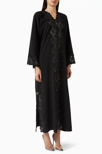 Beaded-lace Abaya
