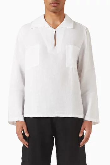 Mineral Dye Overshirt in Linen