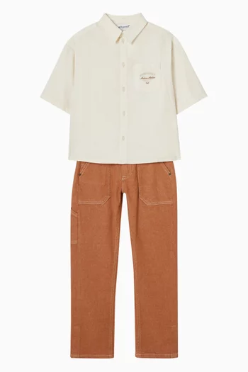 Gael Wide-leg Pants in Cotton