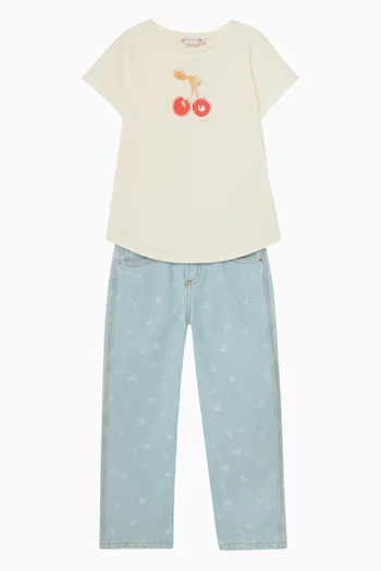 بنطال جينز ايلوها بقصة ساق مستقيمة دينم