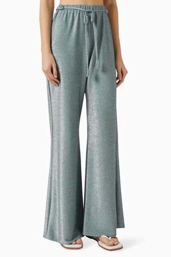 Beth Drawstring-waist Pants in Lurex
