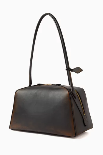 حقيبة كتف لو بولدوغ متوسطة جلد باهت