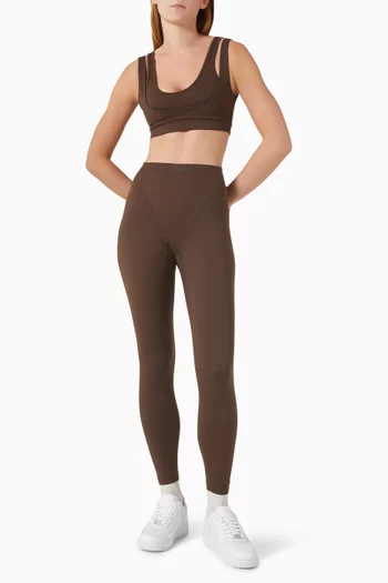 Matte Double Strap Scoop Bra