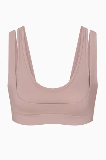 Matte Double Strap Scoop Bra
