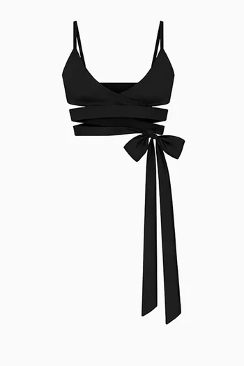 Matte Wrap Front Bra