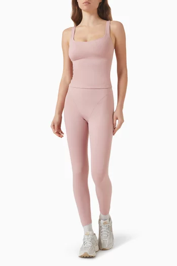 تي شيرت بلا أكمام بفتحة رقبة مربعة مجموعة مت