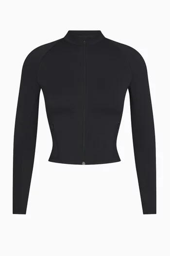 Matte Mock Neck Full Zip Jacket
