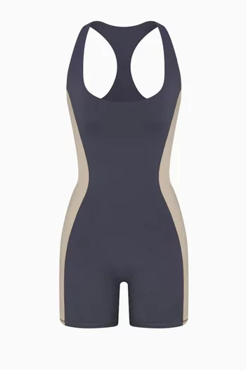 لباس قطعة واحدة مت شاين ميكس بتصميم حرف T في الخلف