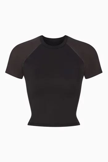 بلوزة مت شاين ميكس بقصة وأكمام قصيرة