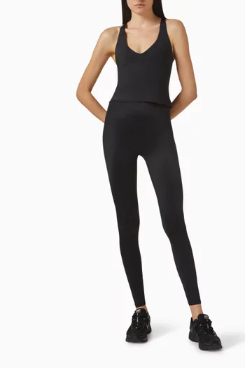 بلوزة شاين بدون أكمام وفتحة رقبة حرف V