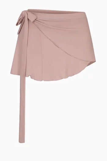 Stretch Knit Wrap Skirt