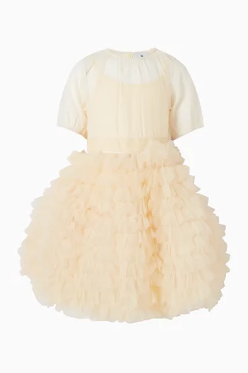 Puff-ball Maxi Dress in Tulle