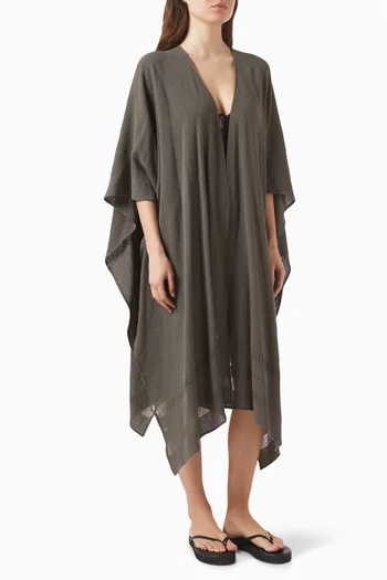 Ikal Frayed Cape in Cotton