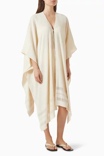 Ikal Frayed Cape in Cotton