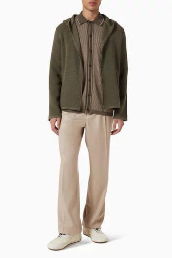 Zipped Jacket in Waffle Stitch