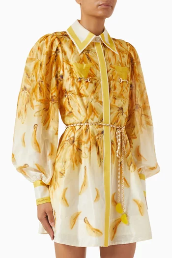 Bathers Balloon Mini Dress in Silk Organza