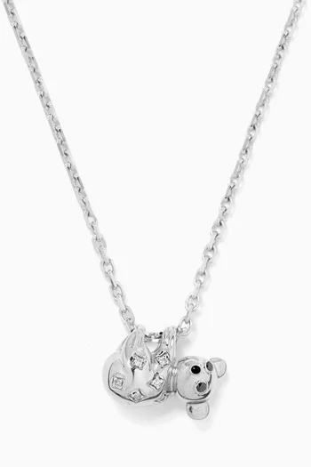 Koala Diamond Pendant Necklace in 9kt Gold