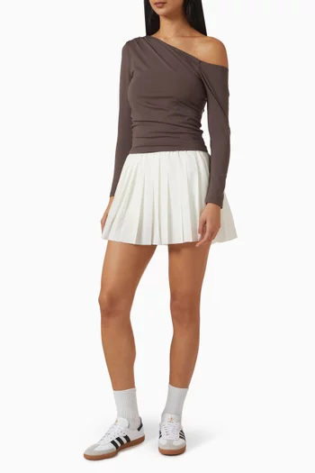 بلوزة 356‏ بكتف مكشوف وقصة غير متماثلة