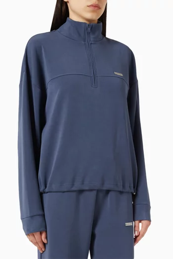 Half-zip Sweatshirt in Slinky Scuba