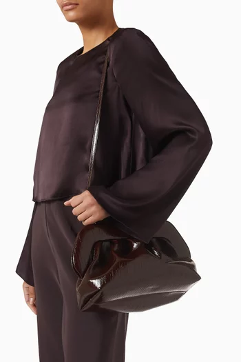 Small Bios Clutch in Leather