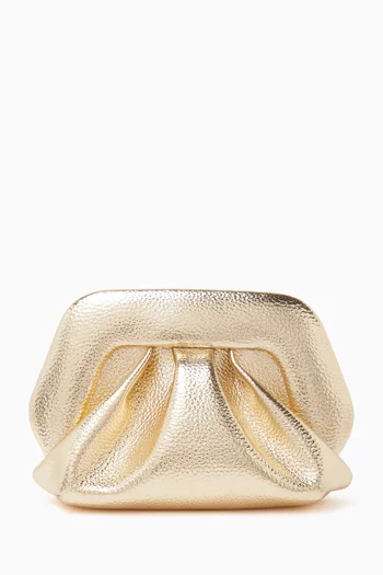 Small Bios Clutch Bag in Laminated Leather