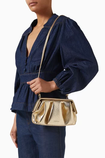 Athena Clutch in Laminated Leather