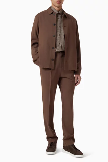 قميص بأزرار قطن