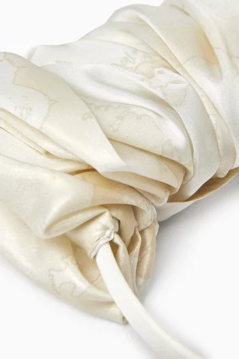 Map-print Bow Hairband