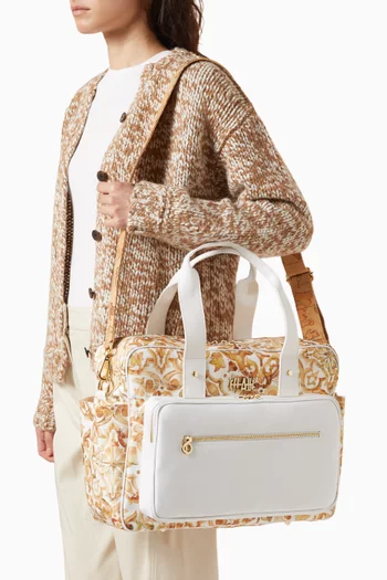 حقيبة مستلزمات أطفال بنقشة خريطة