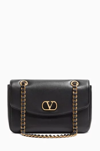 حقيبة دجونا متوسطة بسلسلة جلد نابا