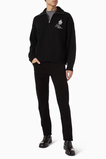 x Ritz Paris Half Zip Sweater in Cashmere
