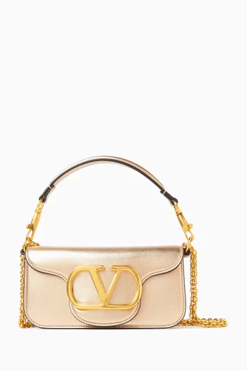 حقيبة كتف لوكو صغيرة جلد عجل لامع