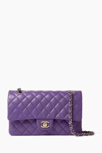 Unused Medium Classic Flap Bag in Quilted Caviar