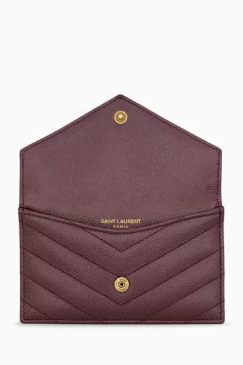 Cassandre Flap Card Case in Grain de Poudre Leather