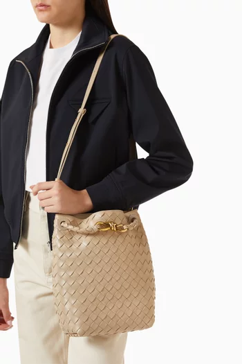 حقيبة باكيت أنديامو صغيرة جلد مجدول